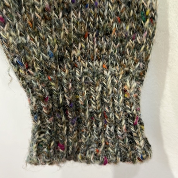 One Step Ahead Wool Knitted Cardigan V Neck Grey Green Orange M - Picture 4 of 10